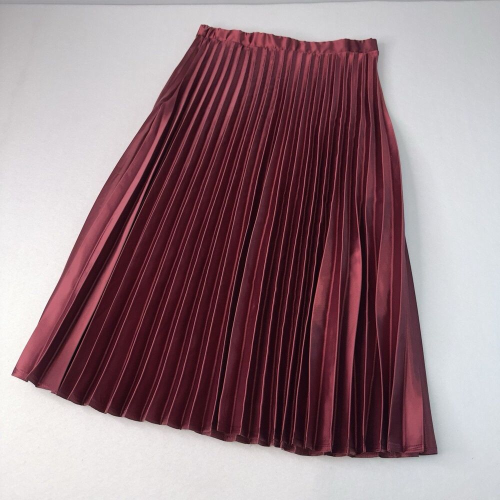 Haute Monde Red Midi A-Line Skirt